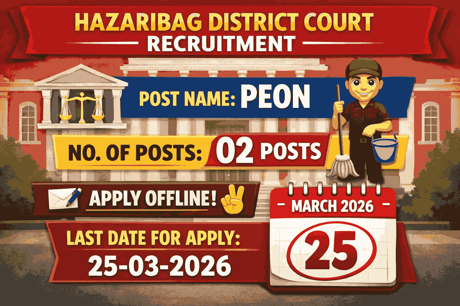 Hazaribag District Court Recruitment