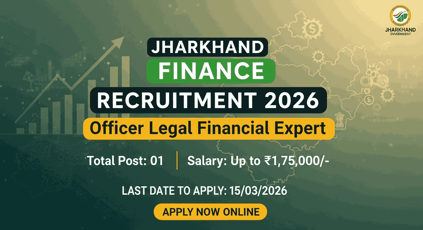Jharkhand Finance Recruitment 2026